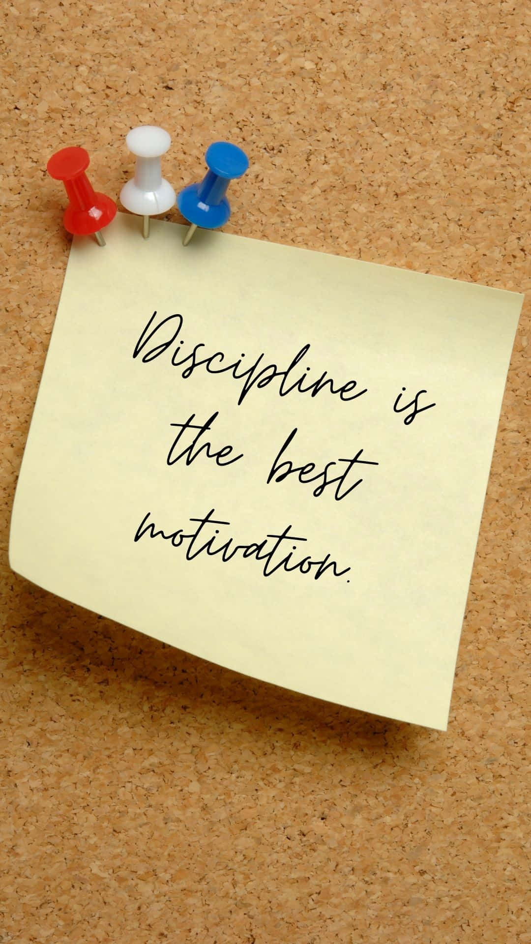 Discipline Motivation Quote Pinned Note Wallpaper