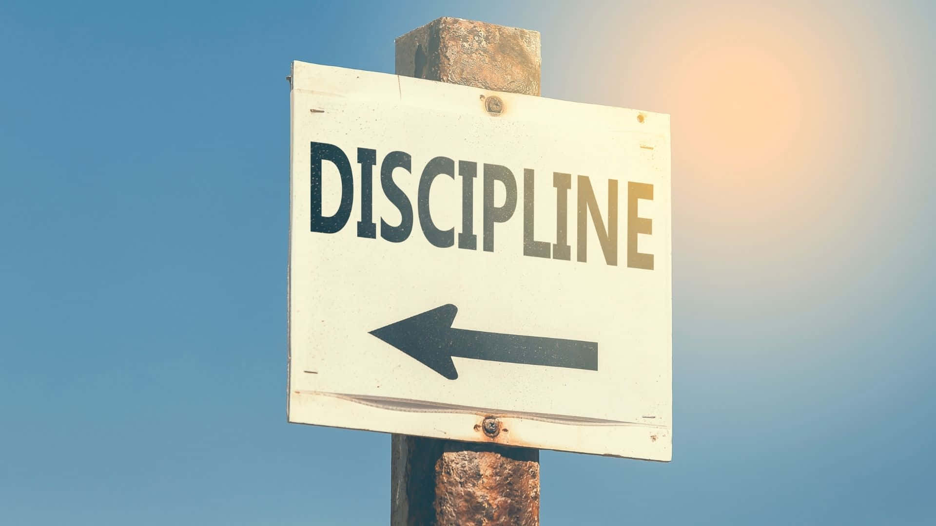 Discipline Sign Directional Arrow Wallpaper