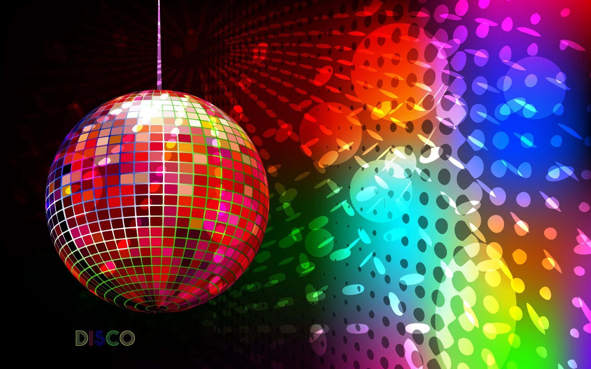 Rainbow Color Disco Background For Desktop Computer