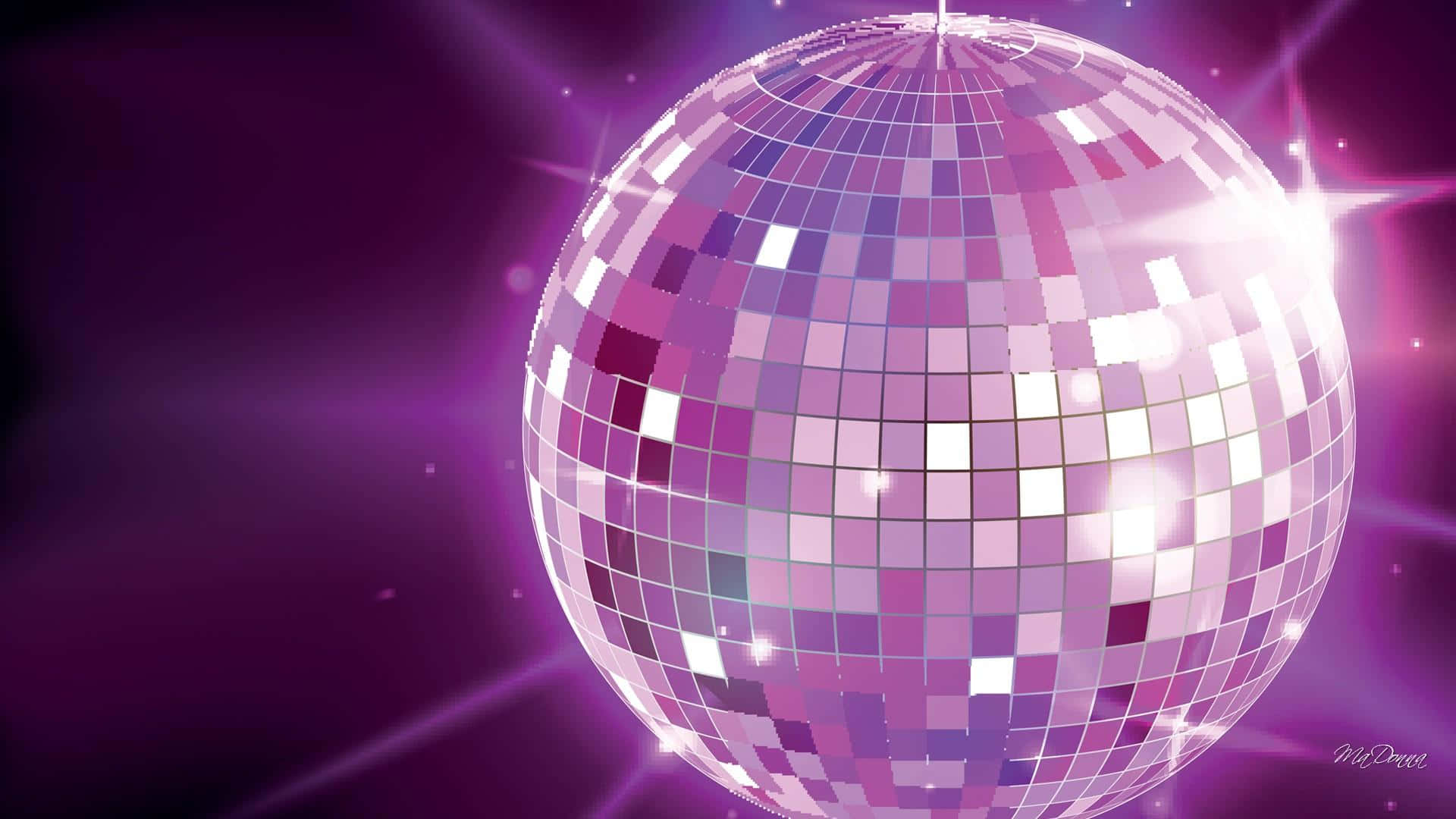 Pink Mirror Ball Disco Background For Desktop
