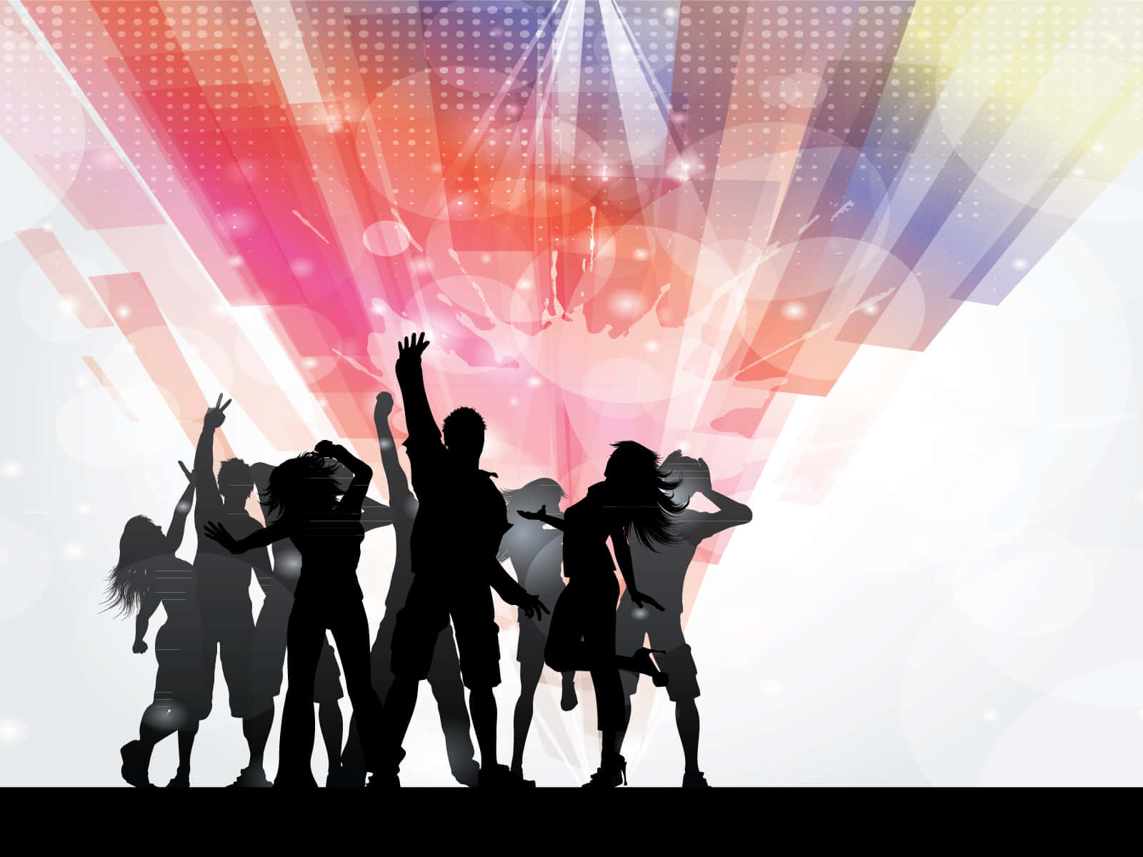 Party People Silhouette Disco Background For Desktop Wallpaper