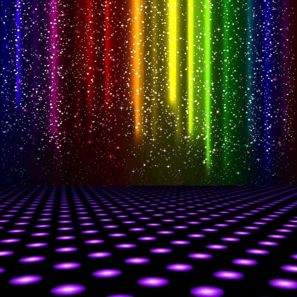 Regenbogenfarbenesdisco-hintergrundbild Für Den Desktop