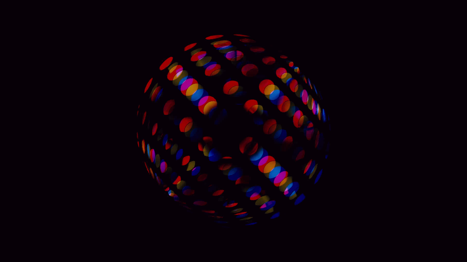 Colorful Disco Ball Illuminates The Room