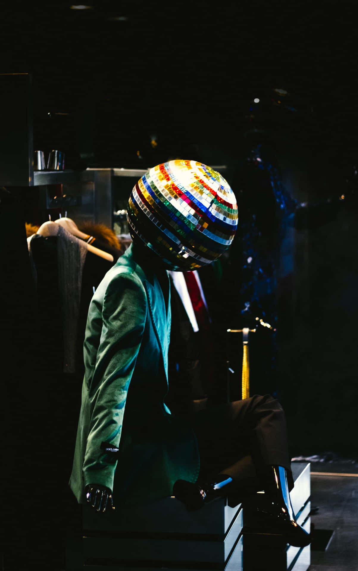 Download Disco Ball Head Mannequin Wallpaper