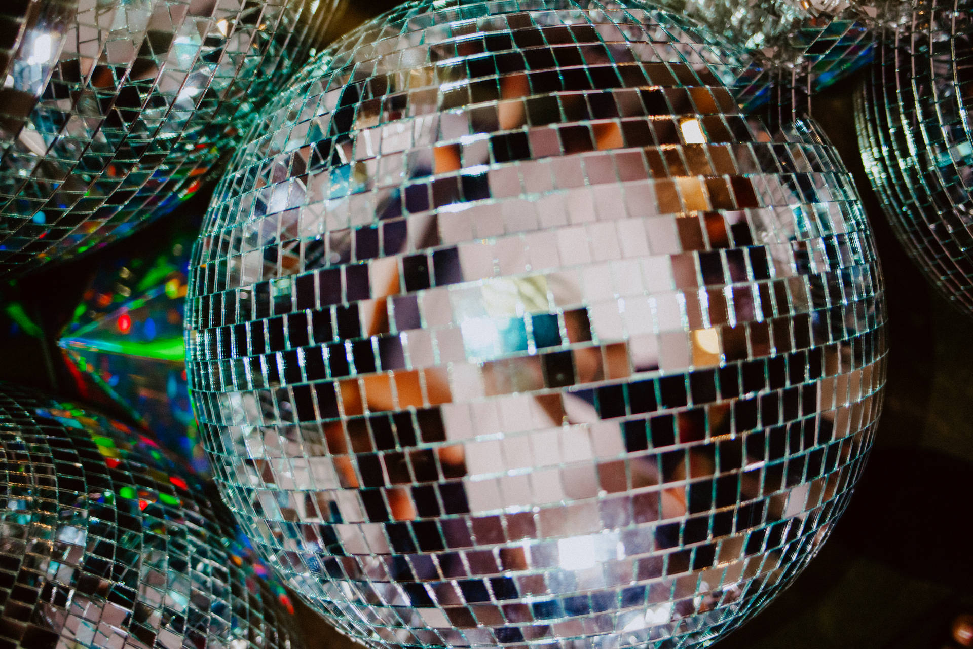Disco Ball Holographic Background Wallpaper