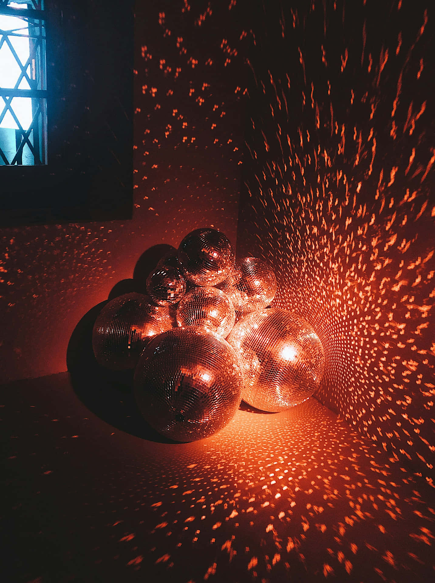 Disco Ball Lights Reflection Wallpaper