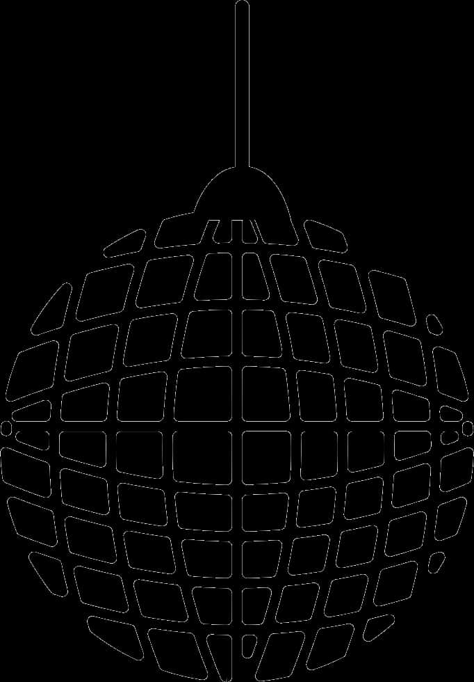 Disco Ball Silhouette Outline PNG