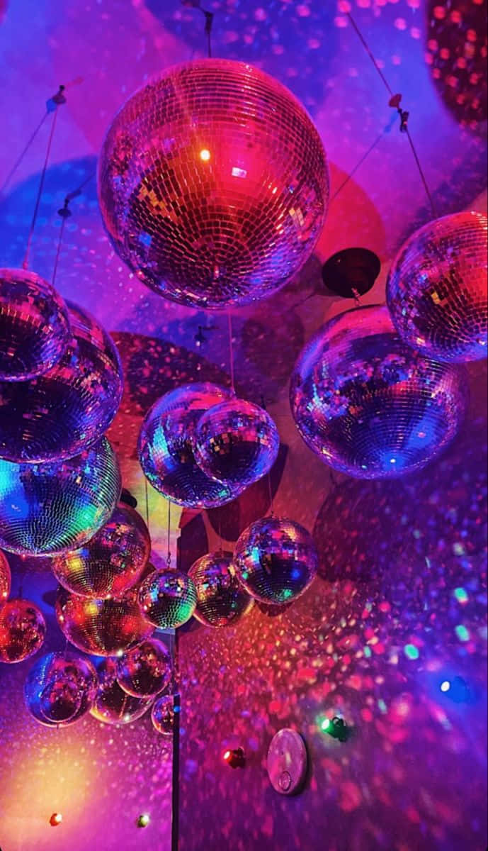 Disco Ball Spectacle Purple Hues Wallpaper