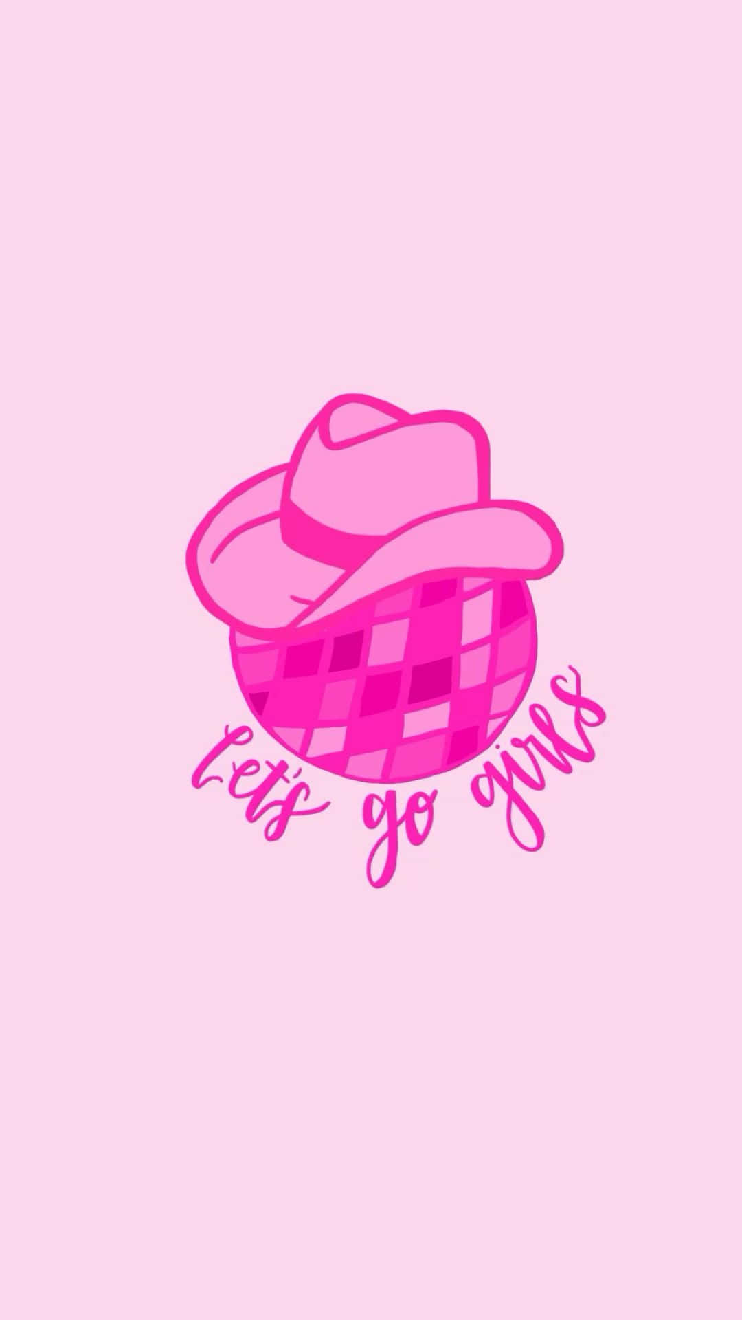 Disco Cowgirl Pink Aesthetic Wallpaper Wallpaper
