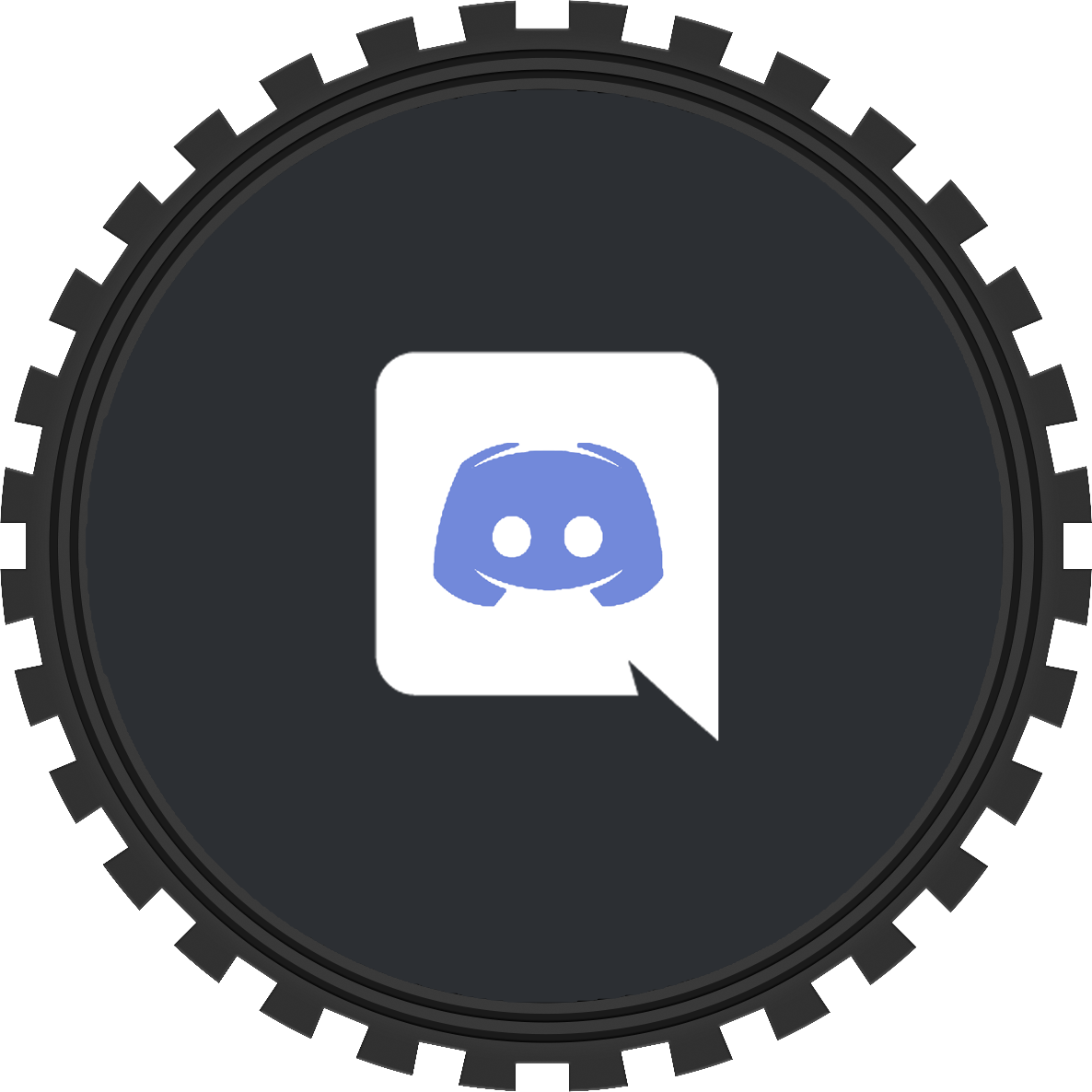 Download Discord App Icon Gear Background | Wallpapers.com