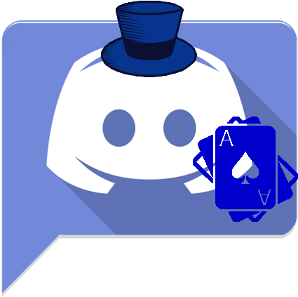Discord Iconwith Top Hatand Cards PNG