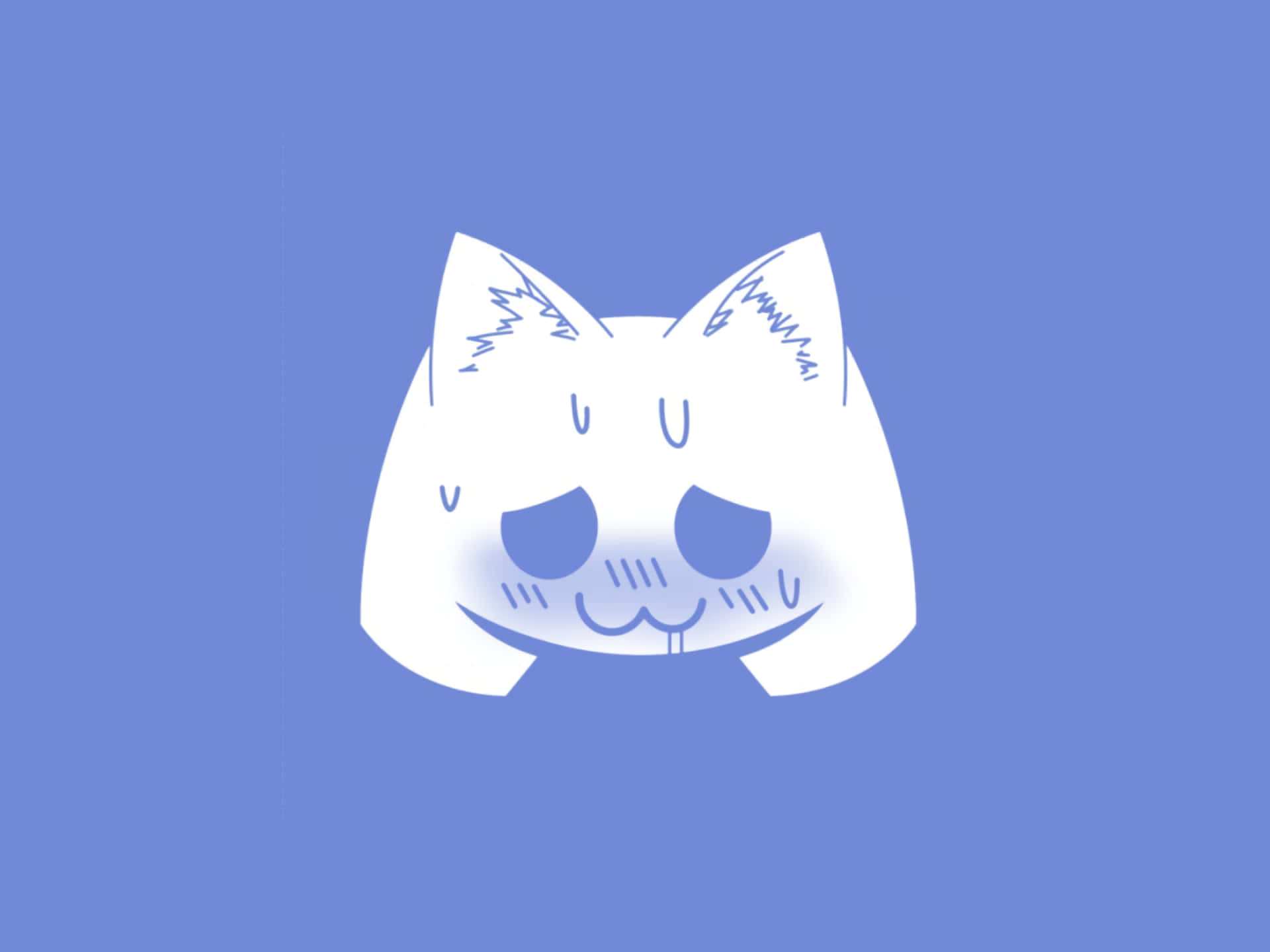 Logotipode Discord Con Un Gato De Estilo Anime. Fondo de pantalla