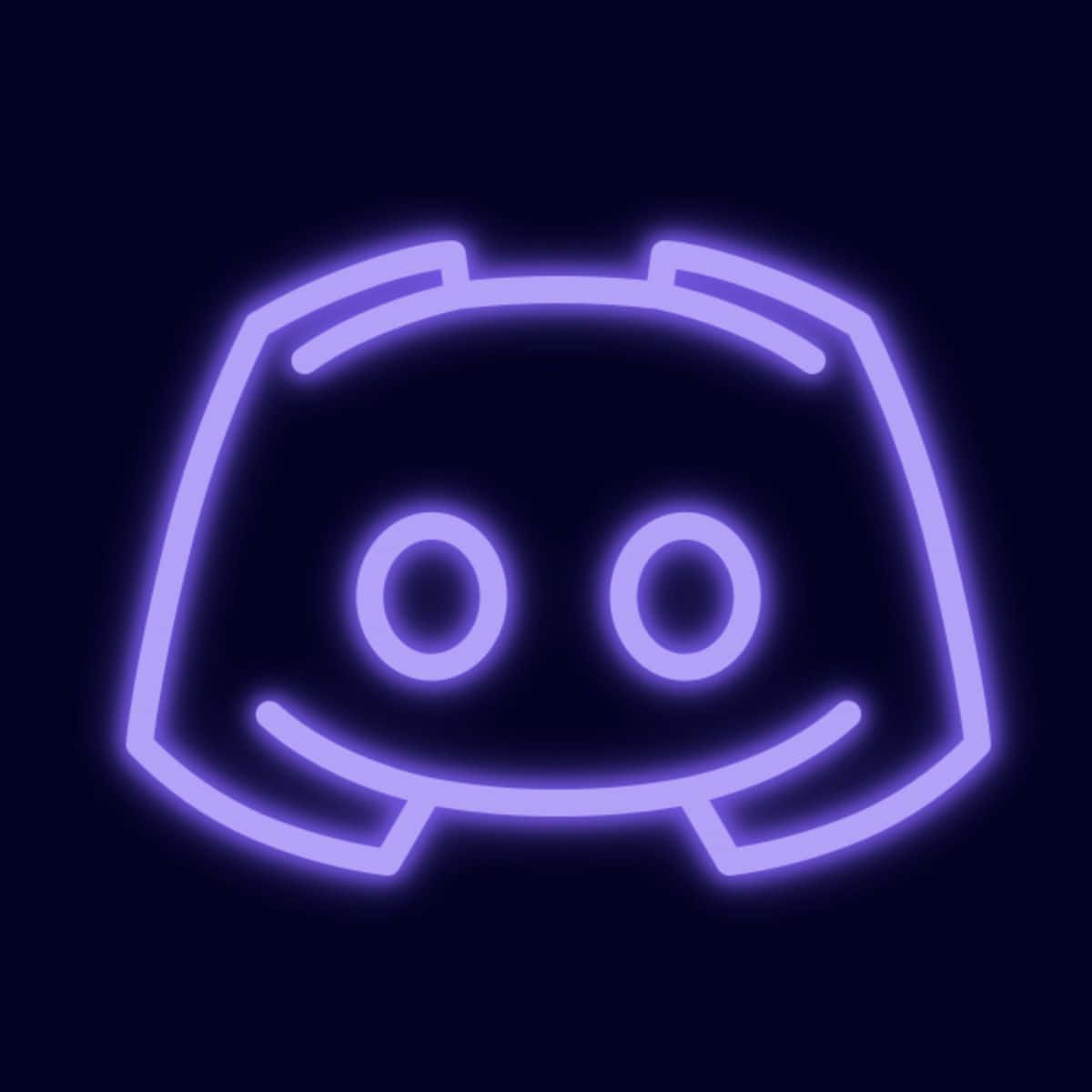 Purple Neon Discord Logo Wallpaper