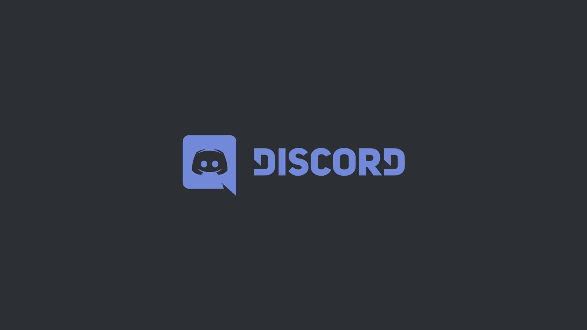 Et logo for Discord med en blå baggrund. Wallpaper