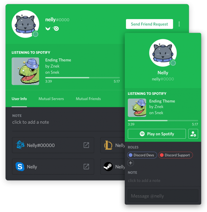 Discord User Profileand Spotify Integration PNG