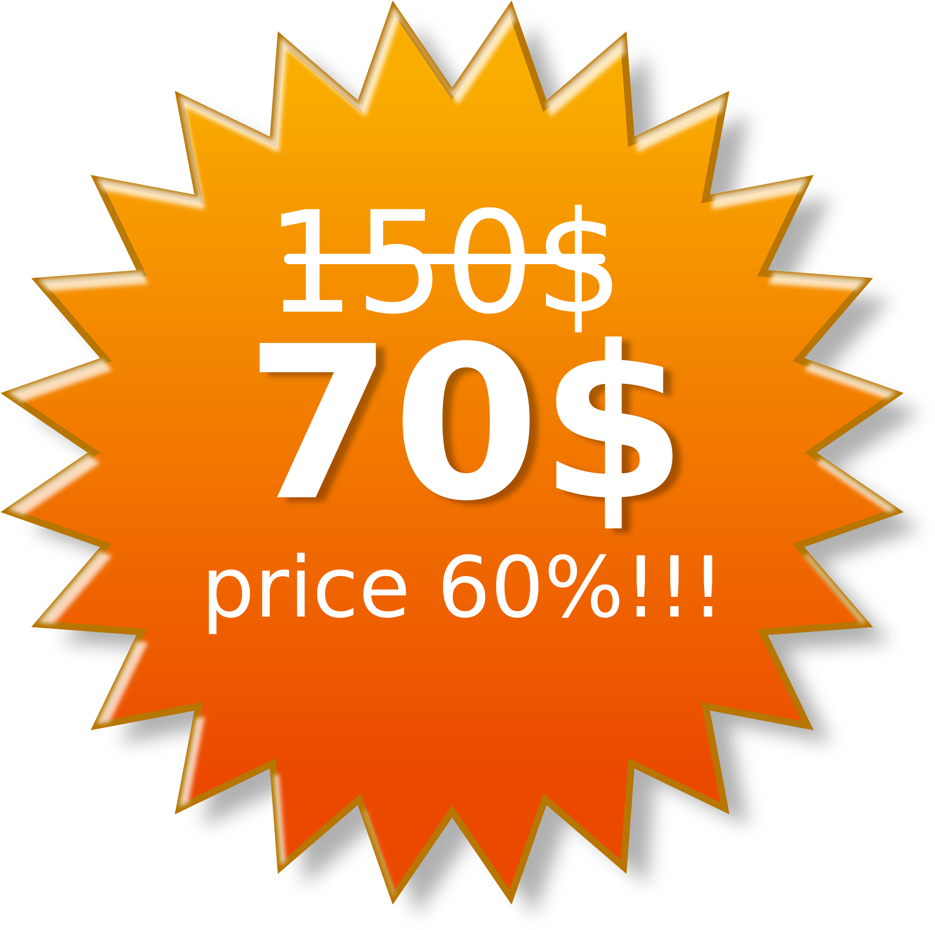 Discount Price Tag60 Percent Off PNG