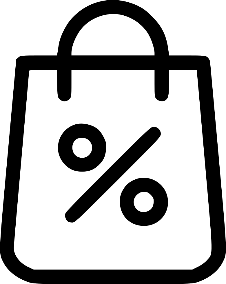 Discount Shopping Bag Icon PNG