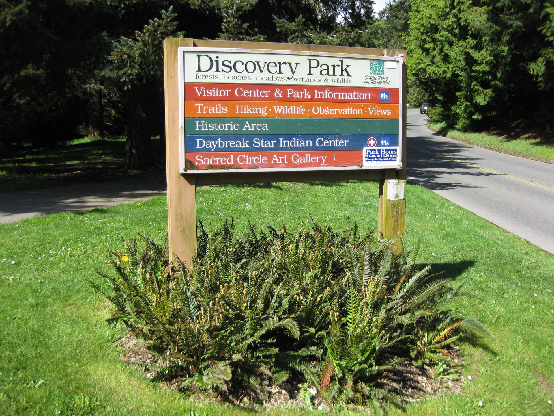 Discovery Park Entrance Sign Seattle Wallpaper