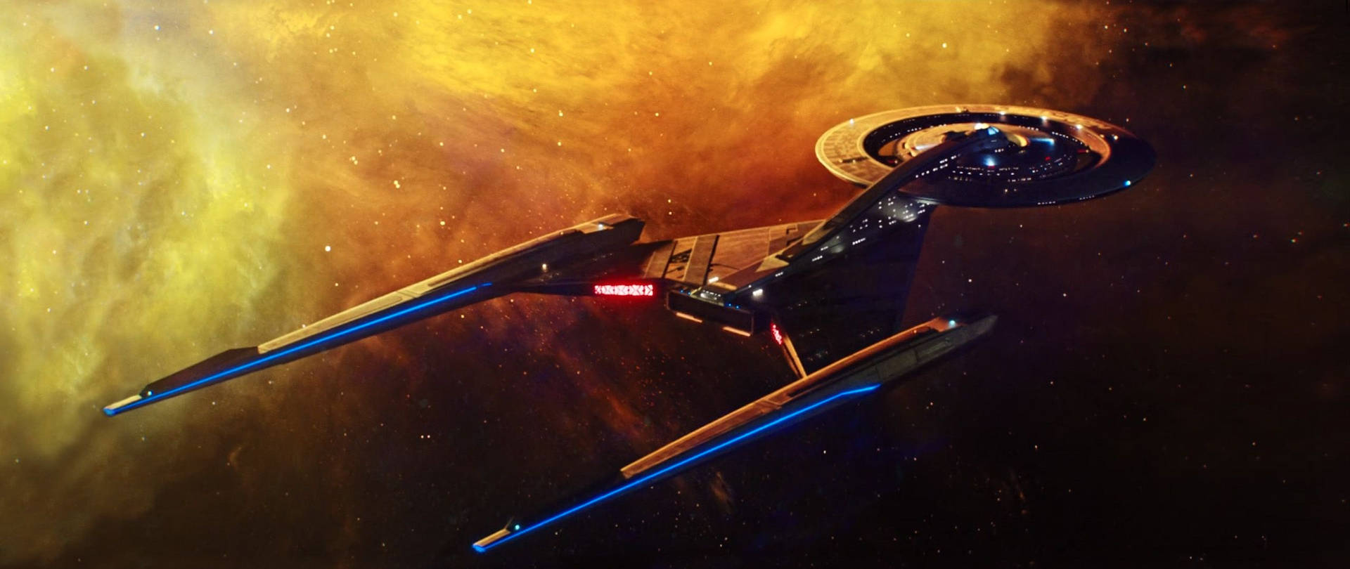 Amazing wallpaper of Star Trek ship. 