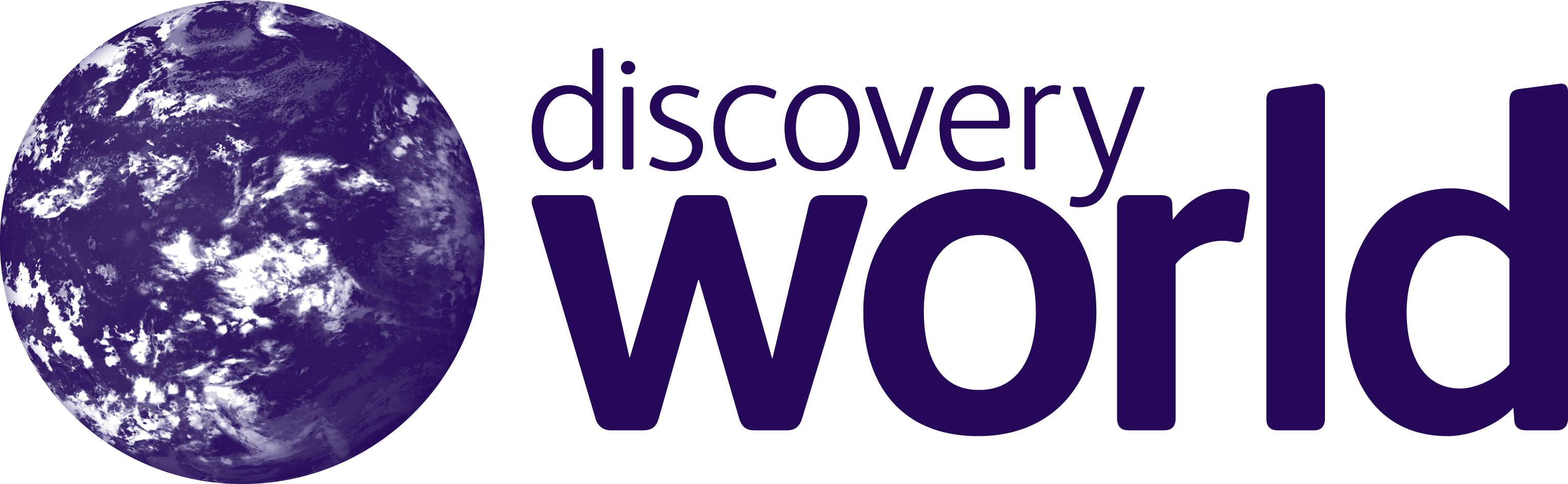 Discovery World Logo Purple Earth PNG