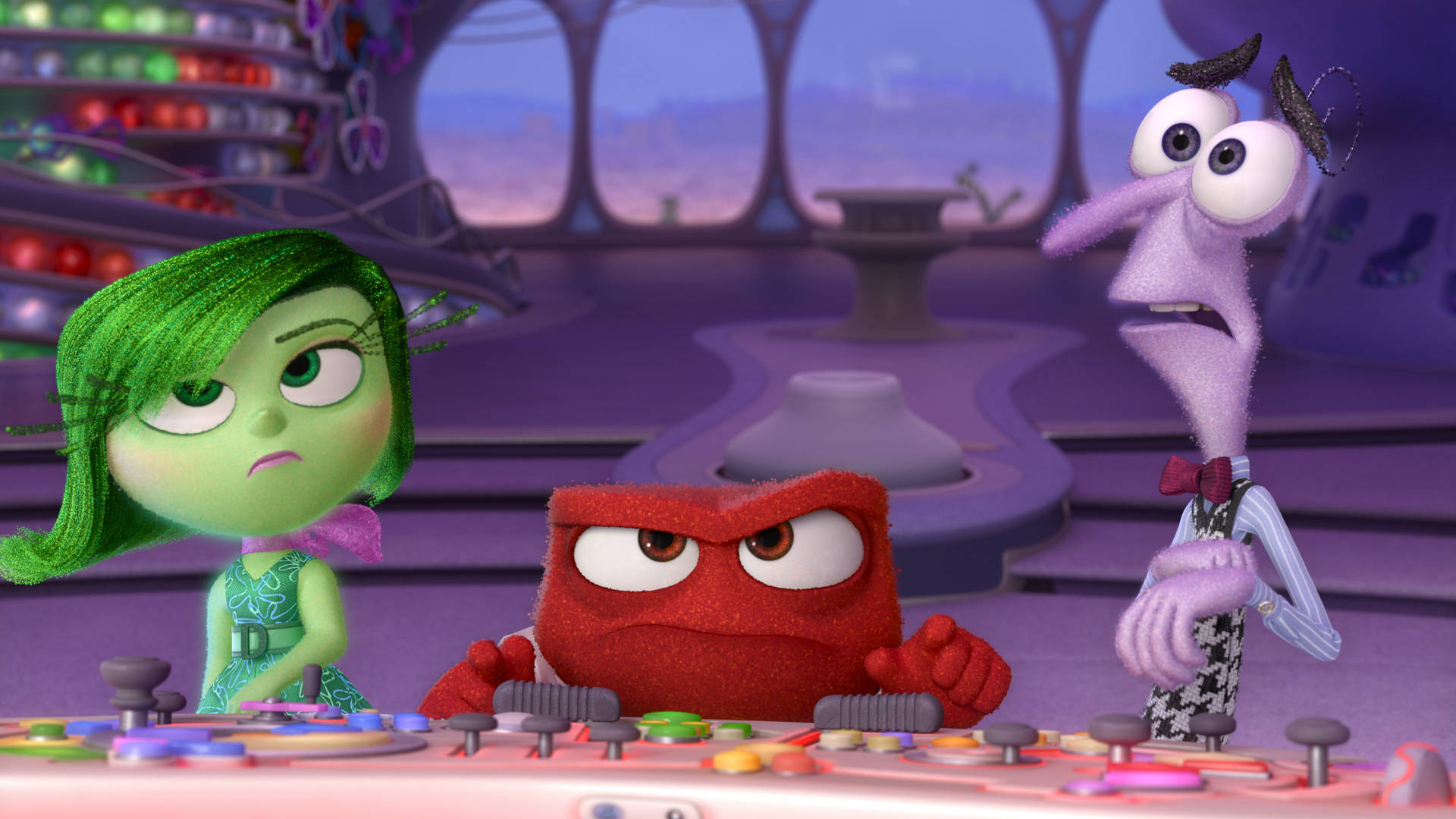 Disgust, Anger And Fear Inside Out Wallpaper
