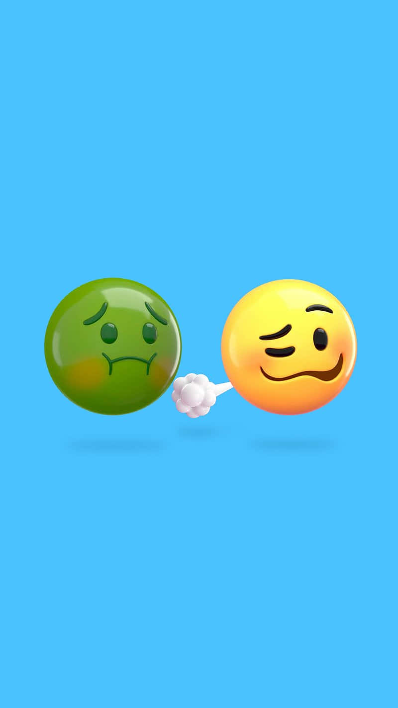 Afkeer En Ongeïnteresseerde Emoji Reactie Achtergrond