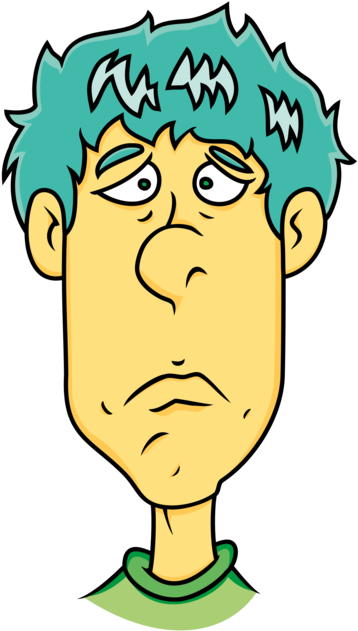 Disheartened Cartoon Character PNG
