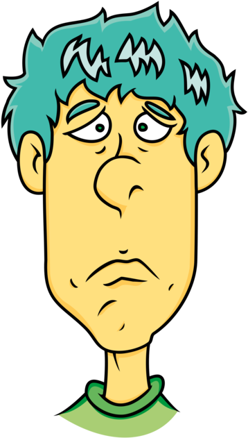 Download Disheartened Cartoon Character 