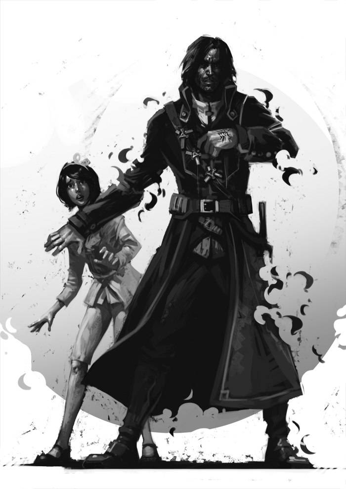 Dishonored2 Corvo Und Emily Konzeptkunst Wallpaper