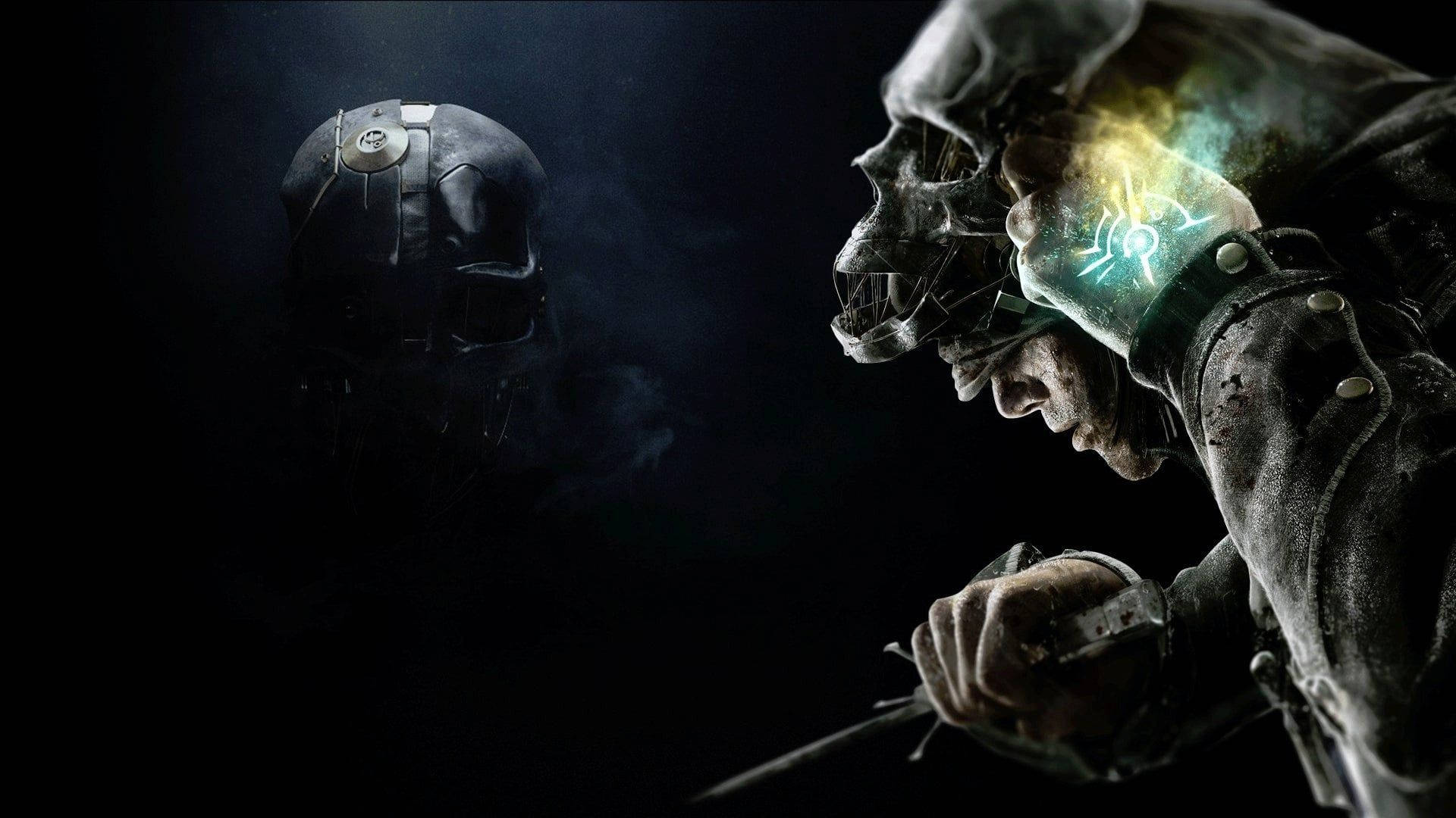 Dishonored 2 Corvo Attano Skull Masks Wallpaper