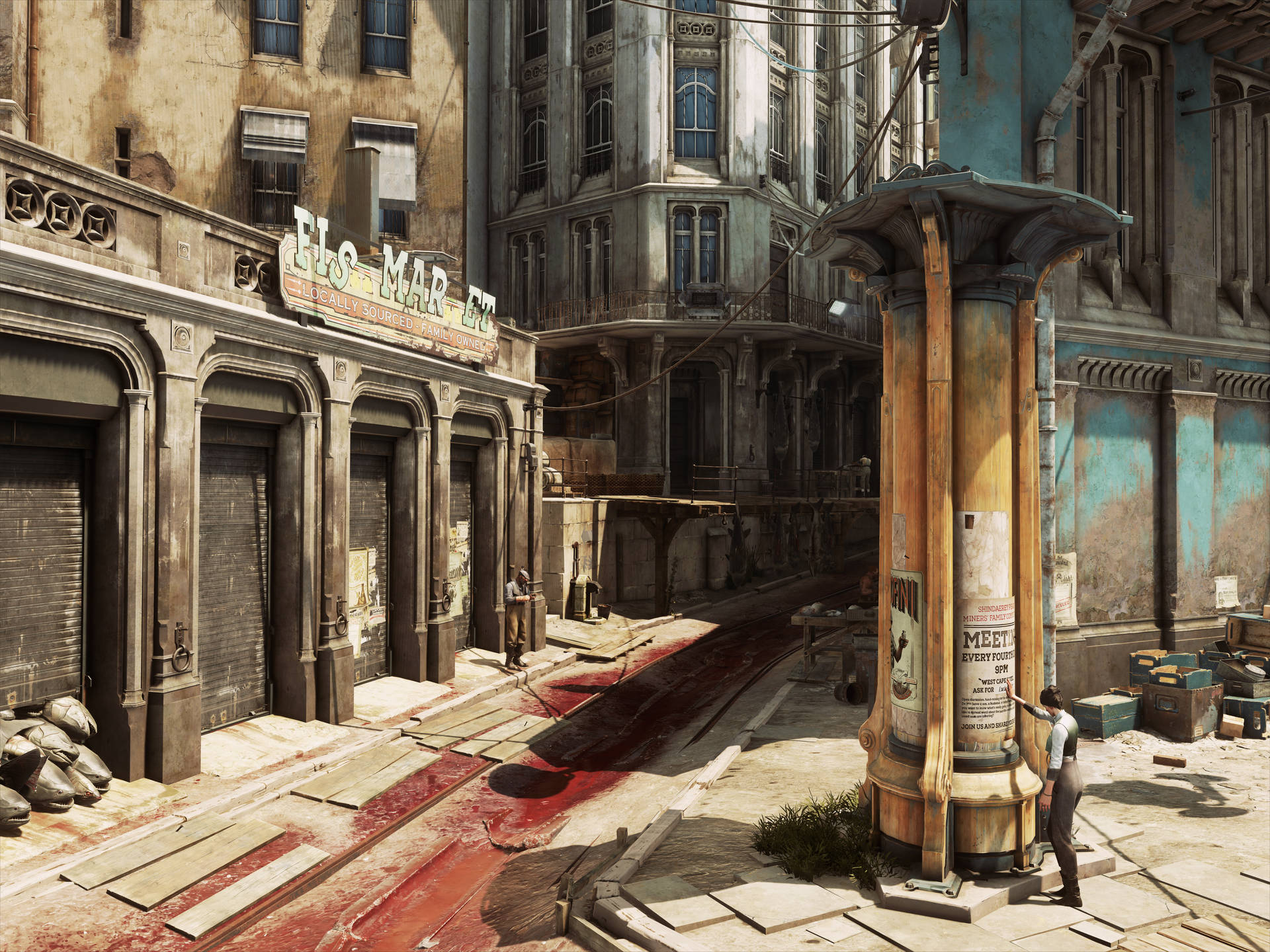 Dishonored 2 Streets Of Karnaca Live Wallpaper: Beskyt dig selv med Dishonored 2 Streets Of Karnaca Live Wallpaper. Wallpaper