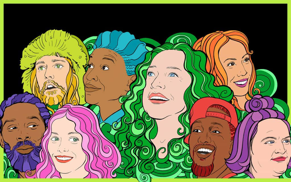 Disjointed Casts Cartoon Versions Wallpaper