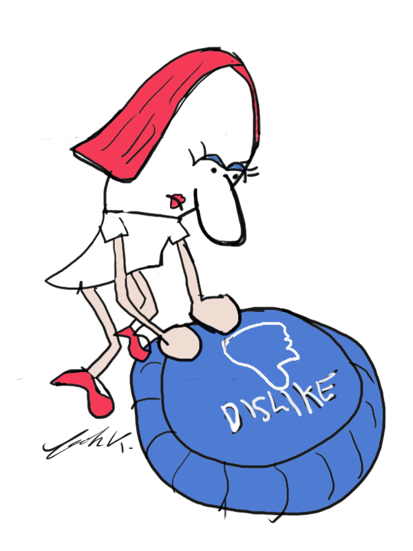 Dislike Button Cartoon Character PNG