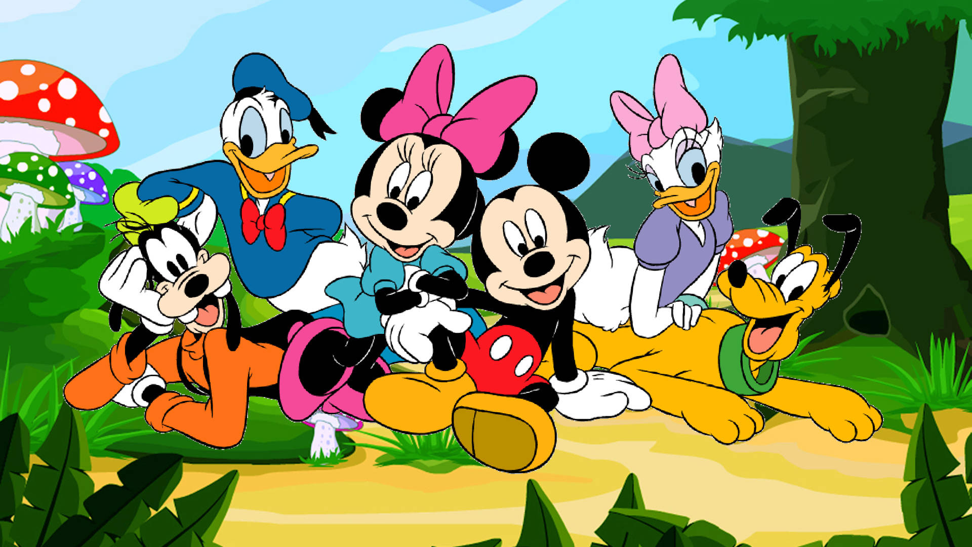 Disney 1920x1080 Hd Mickey Mouse Cast In Forest