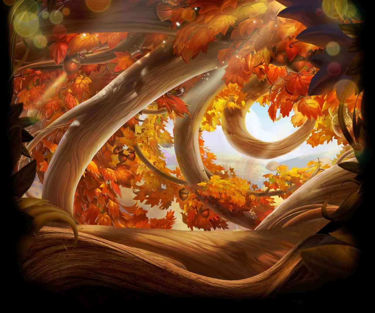 Embrace the beauty of Disney in the Autumn months of the year Wallpaper