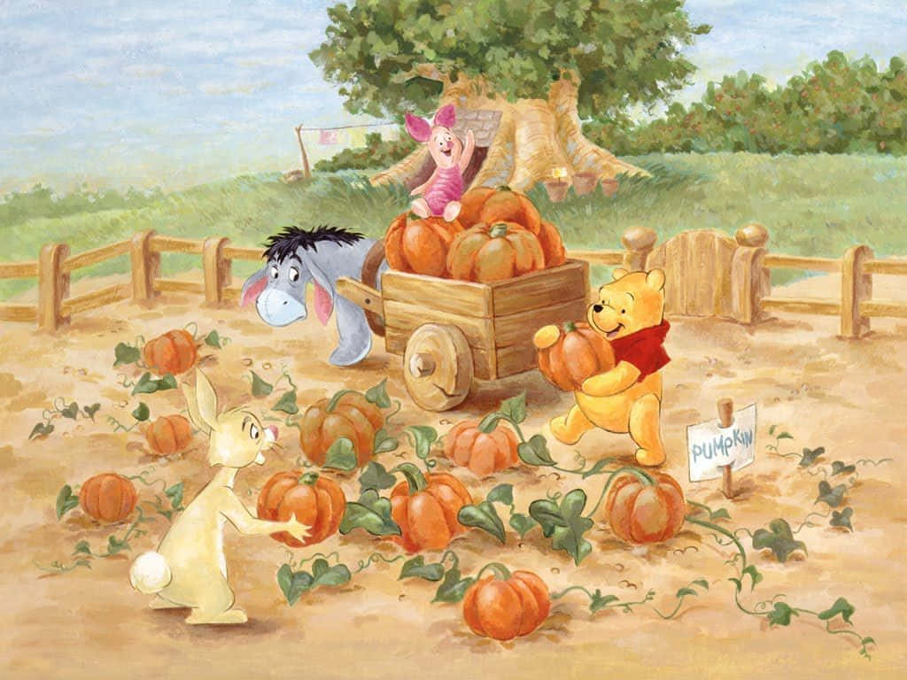 Fejr ændringen af årstiderne med dine yndlings Disney-figurer og de levende farver fra efteråret. Wallpaper
