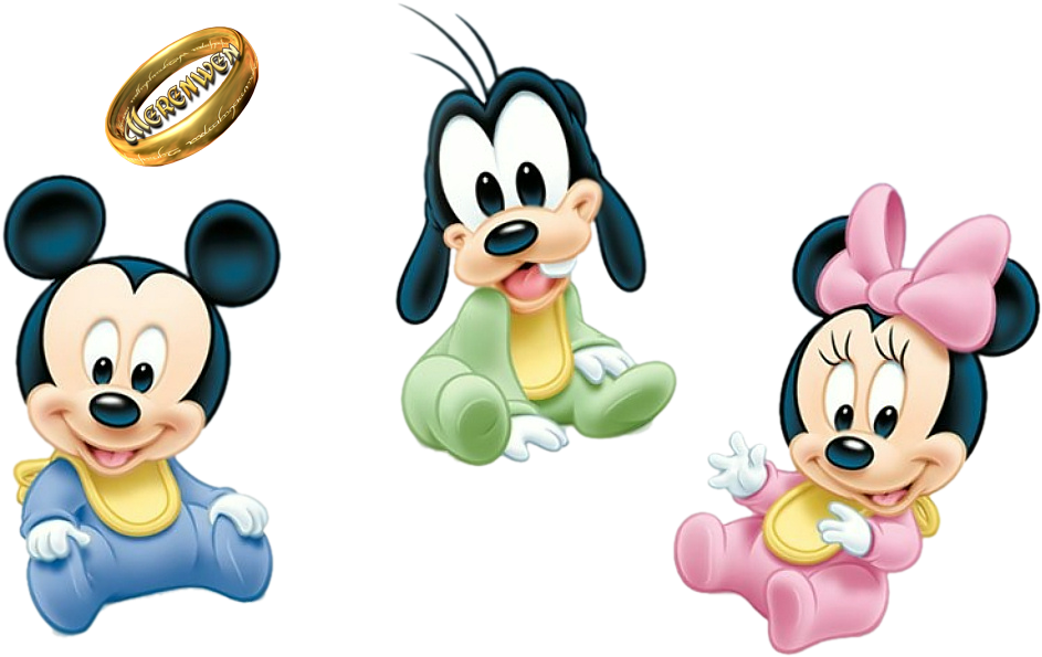 Disney Baby Characters Mickey Goofy Minnie PNG