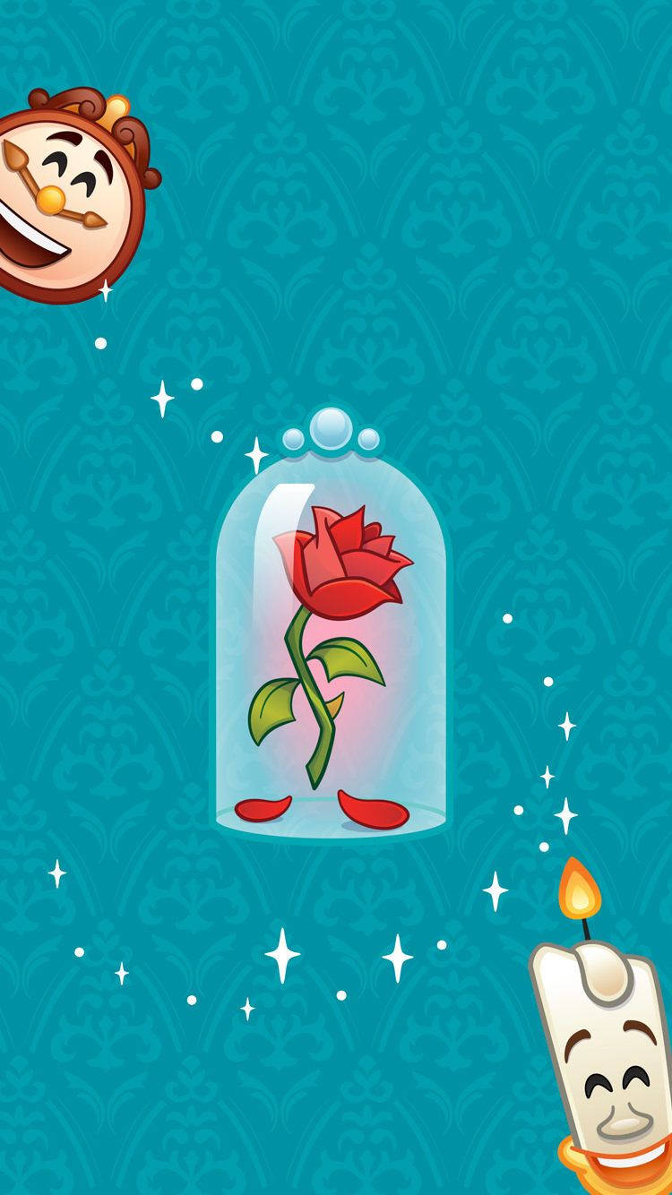 Escape into a timeless story of true love with Beauty and The Beast Wallpaper