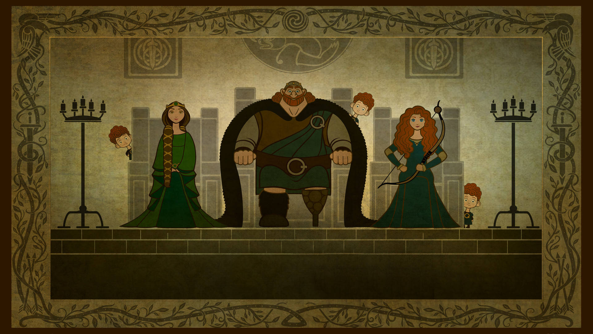 Disney Brave Clan Dunbroch Tapestry Wallpaper