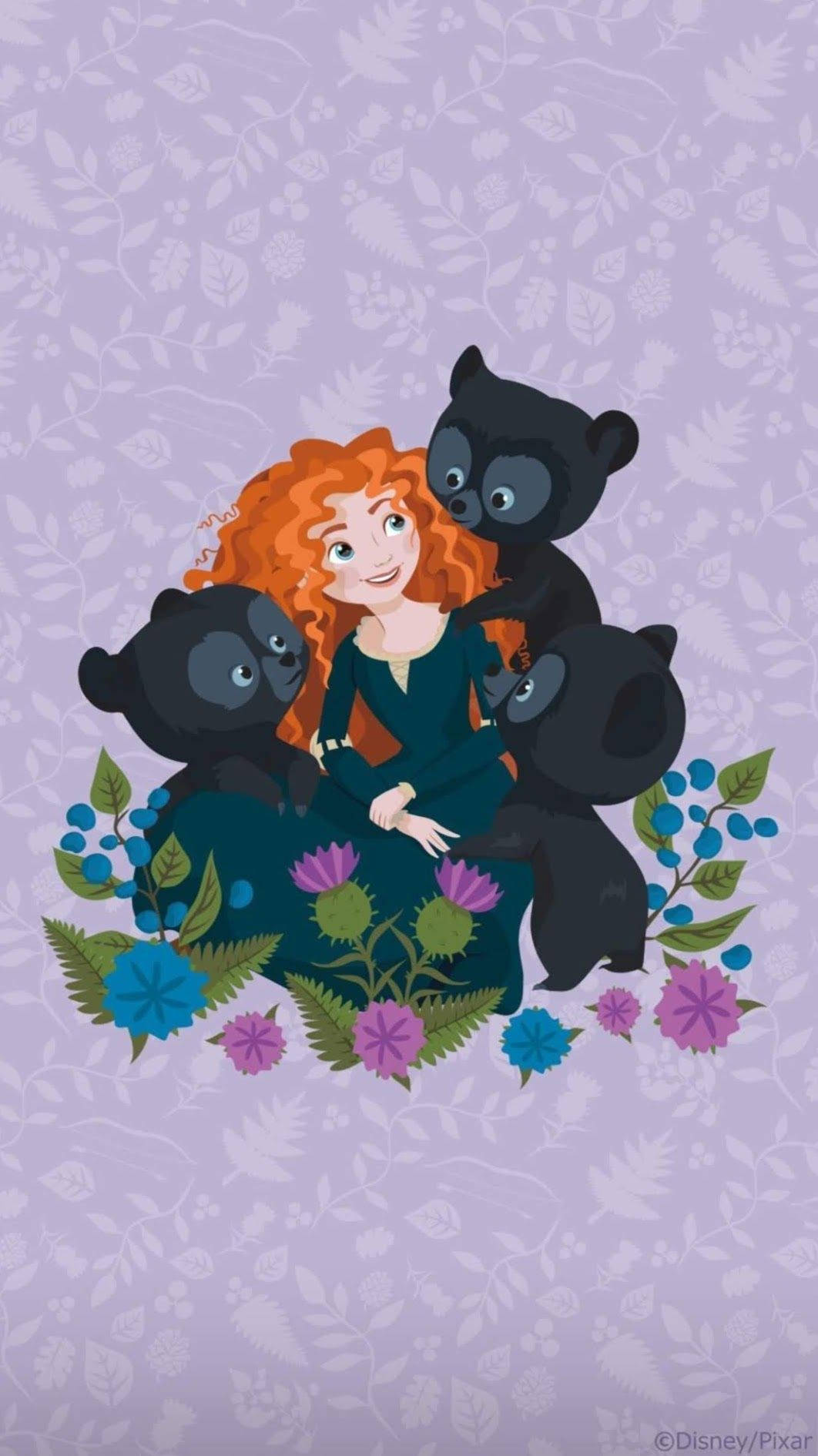 Download Disney Brave Merida And The Bears Wallpaper 
