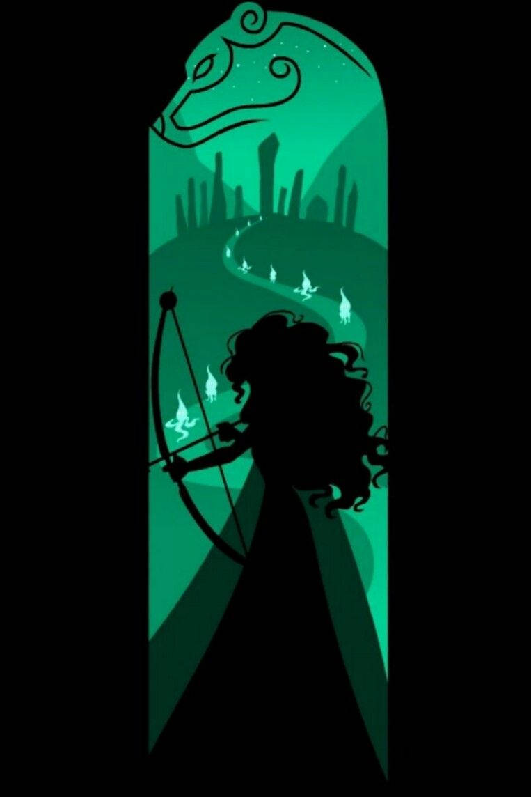 Disney Brave Merida's Silhouette tapet. Wallpaper