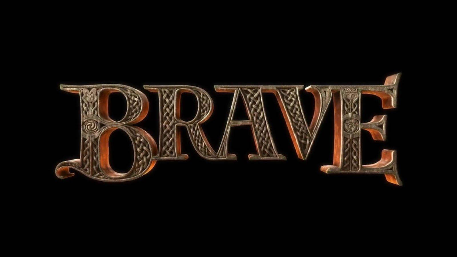 Disney Brave Movie Titelsekvens Tapet: En smuk illustration af Merida, hovedpersonen i Disney-filmene Brave, med hendes skjold og bue på brunt baggrund. Wallpaper