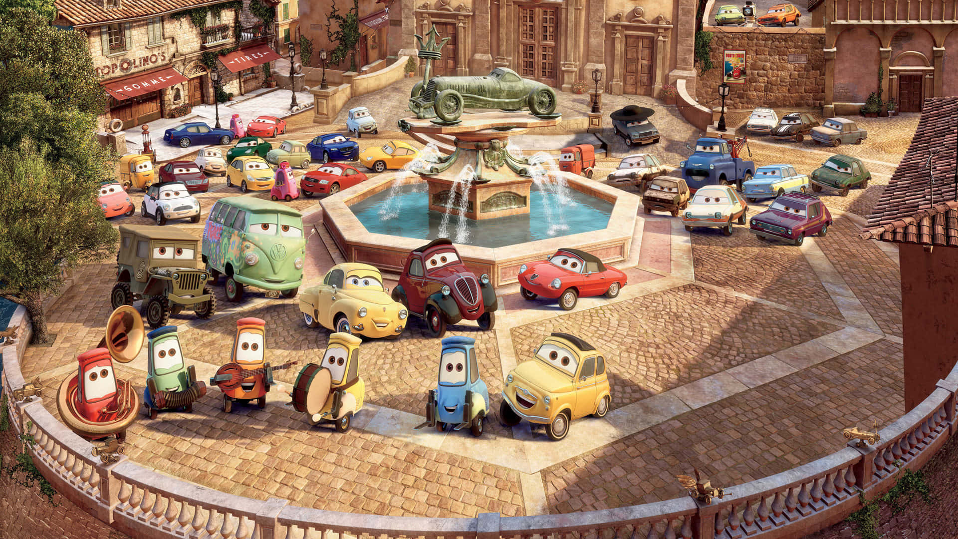 Lightning McQueen and Mater in the Heart of Radiator Springs
