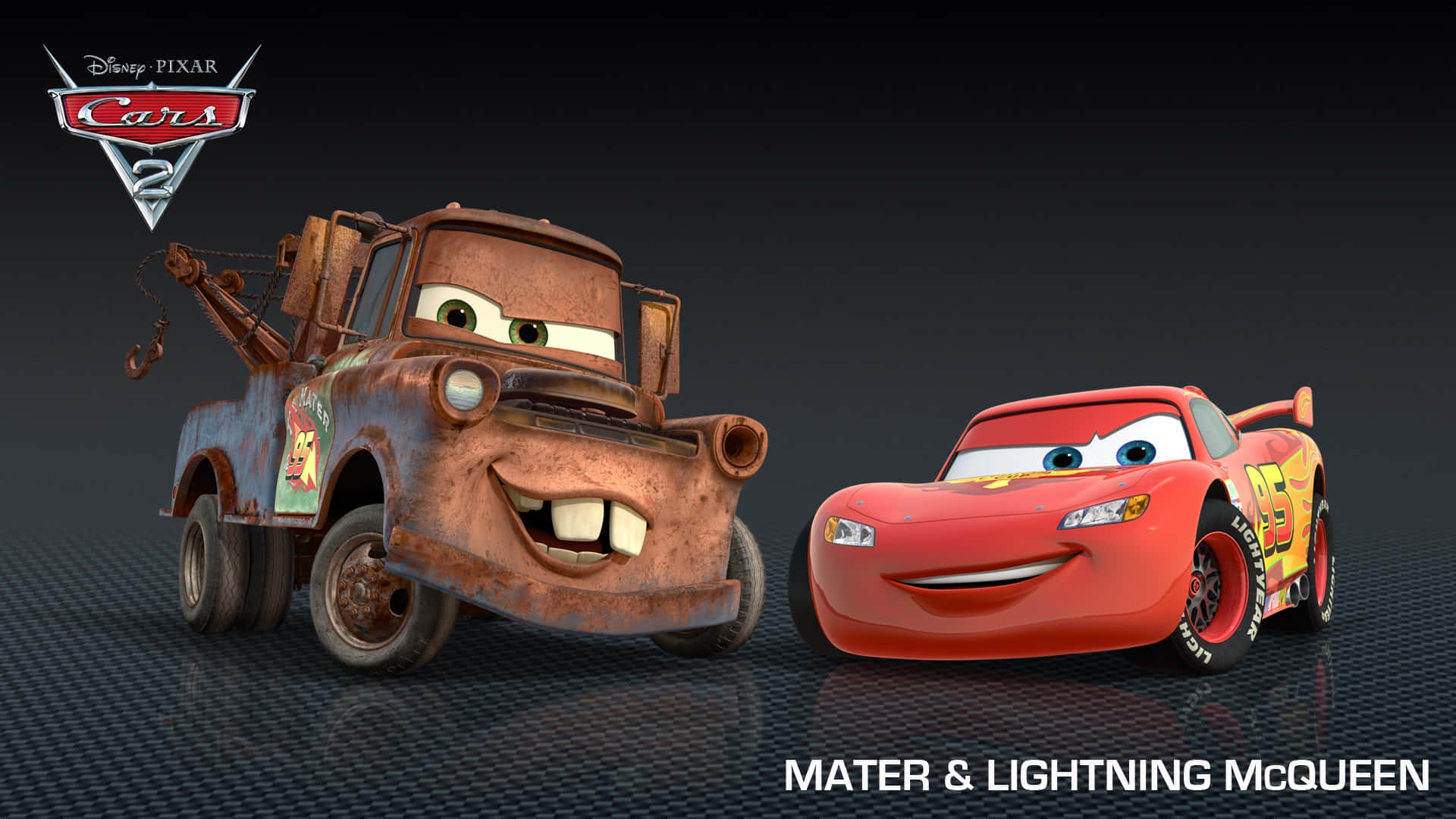 Lightning McQueen and Mater in an action-packed race