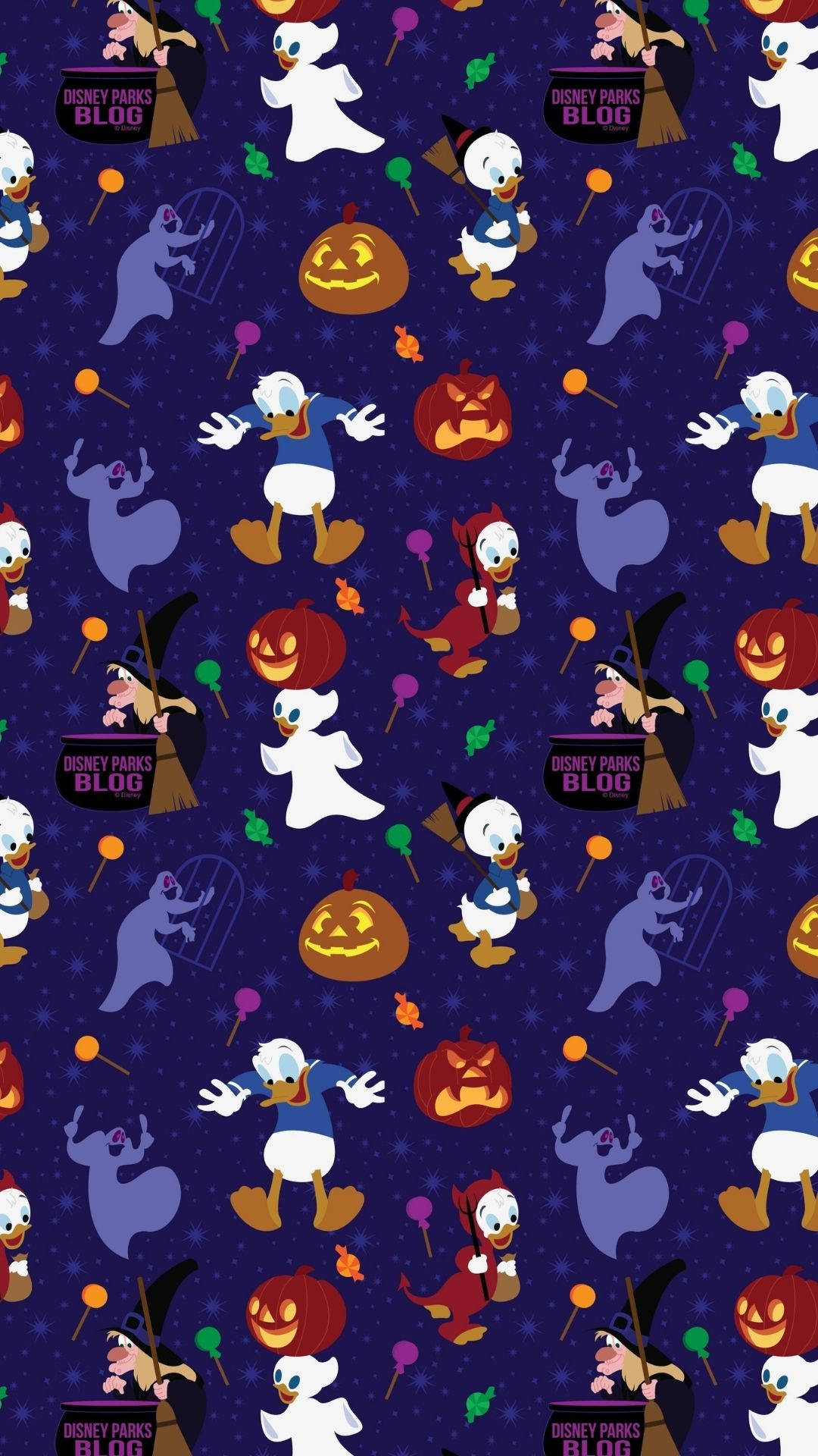 Disney Cartoon Donald Duck Halloween Wallpaper