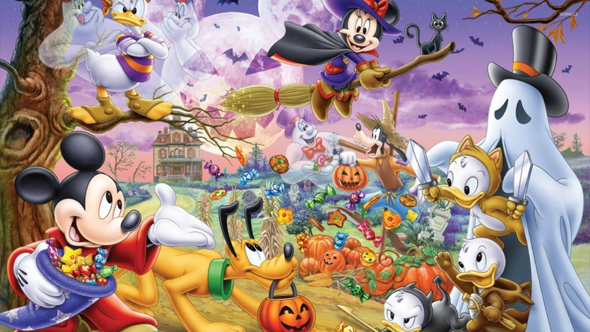 Disney Cartoon Halloween Character Wallpaper