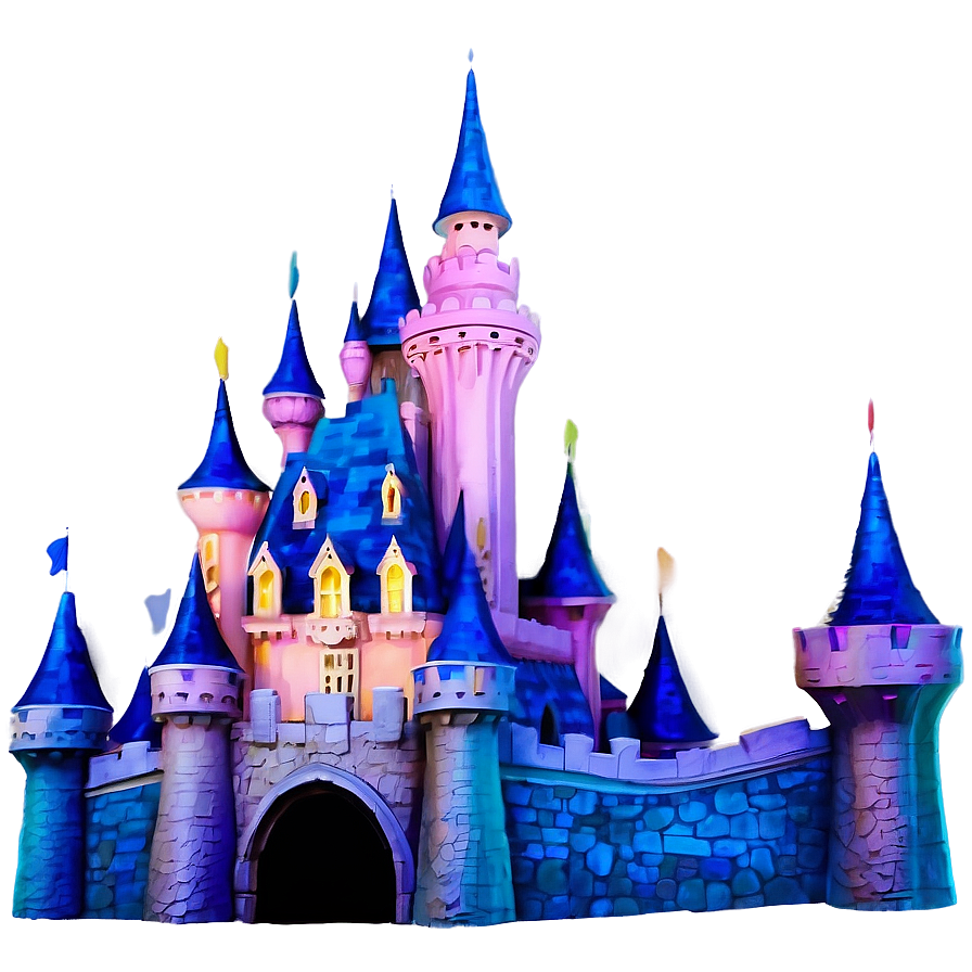 Download Disney Castle At Twilight Png 05242024 | Wallpapers.com