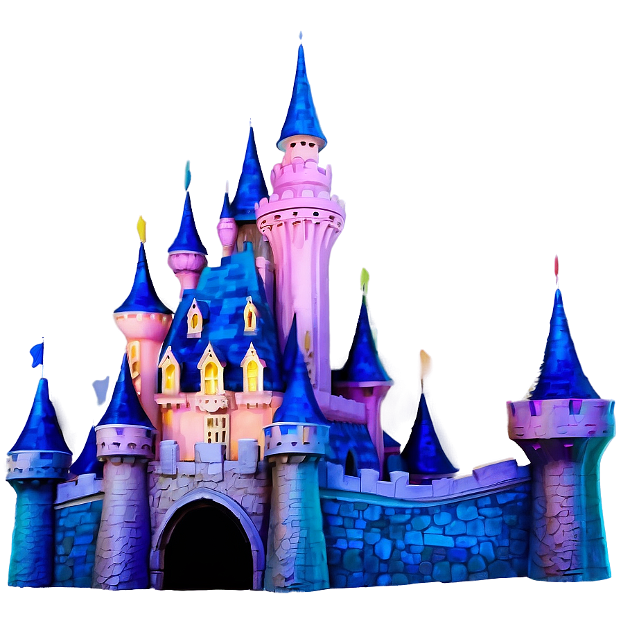 Disney Castle At Twilight Png 05242024 PNG