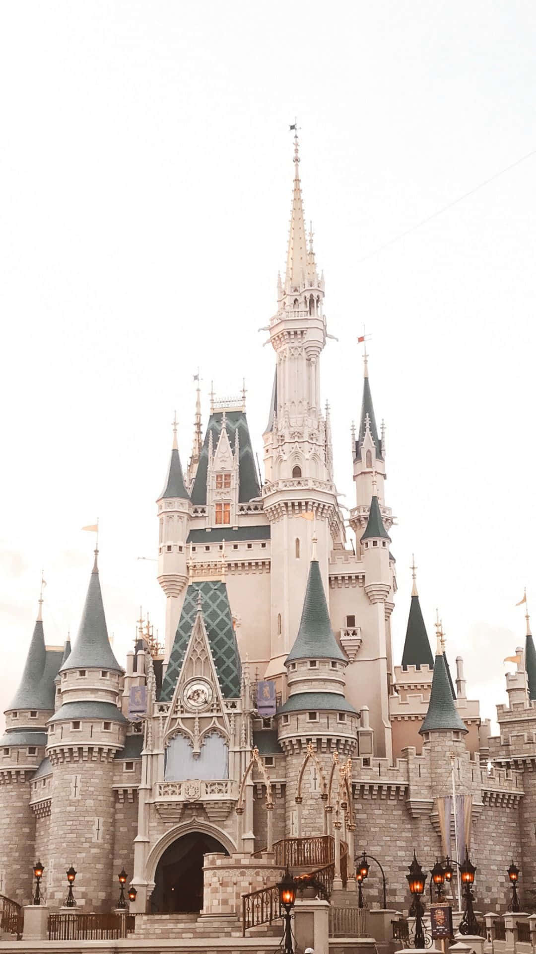 Disney's Cinderella Castle At Sunset