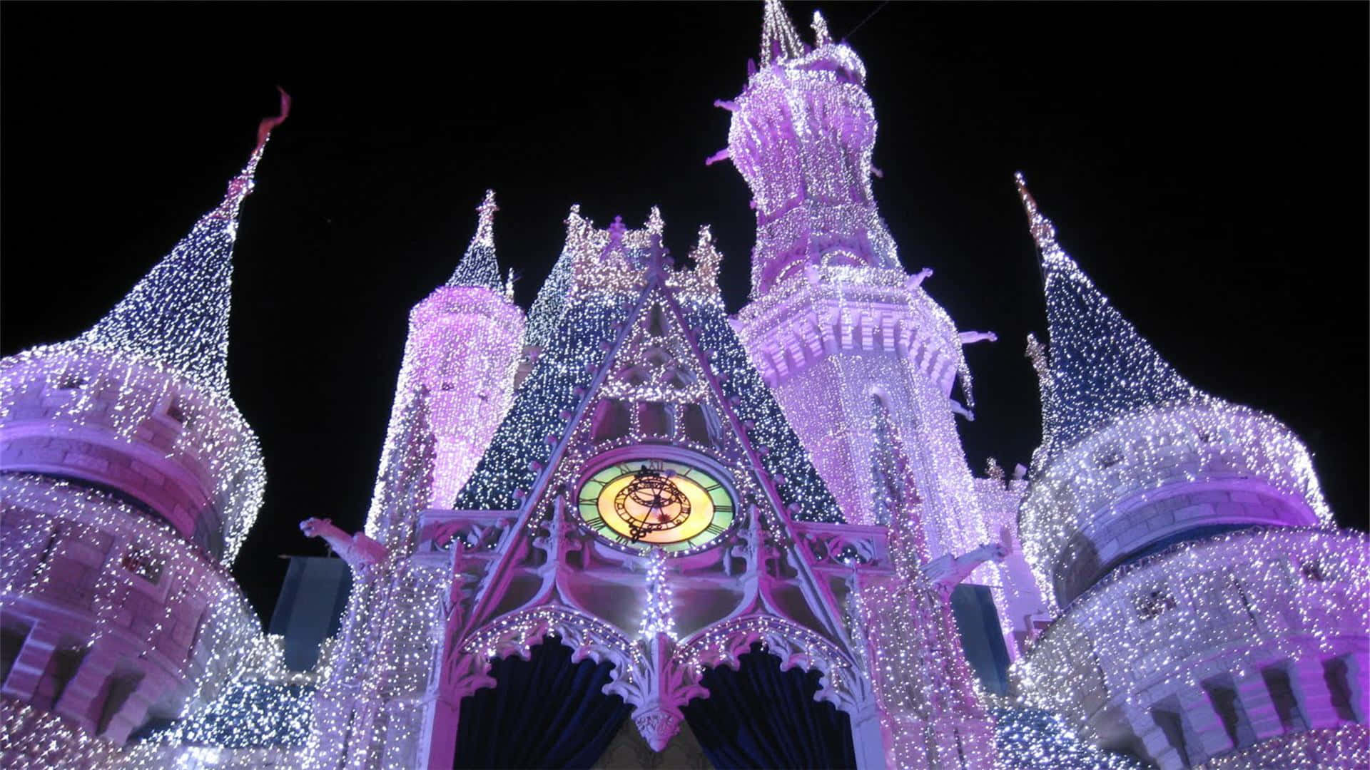 Laddine Magiske Drømme Gå I Opfyldelse På Disney Castle.